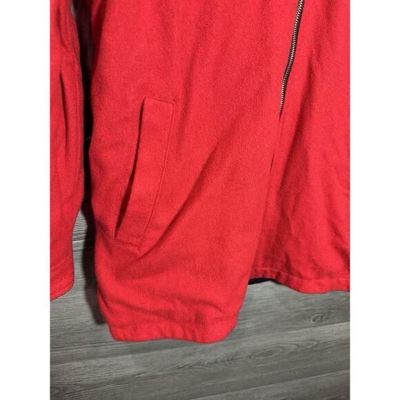 Vtg Marlboro Jacket Medium Red/Black Reversible Barn Wool Heavyweight Pockets - Picture 9 of 14